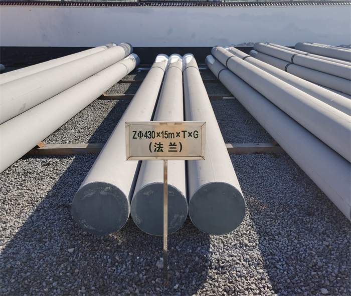 阳春430×15米×T×G法兰水泥杆
